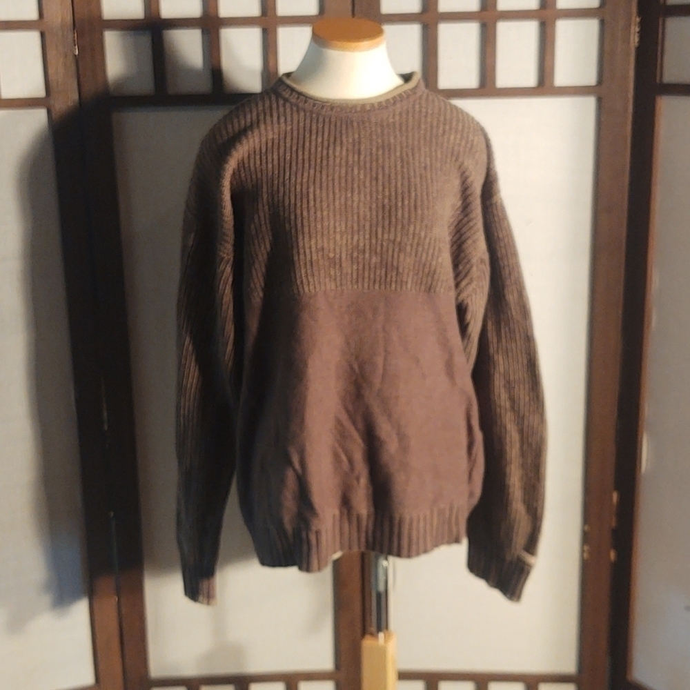 Columbia Forest Green Cotton Sweater Sz L